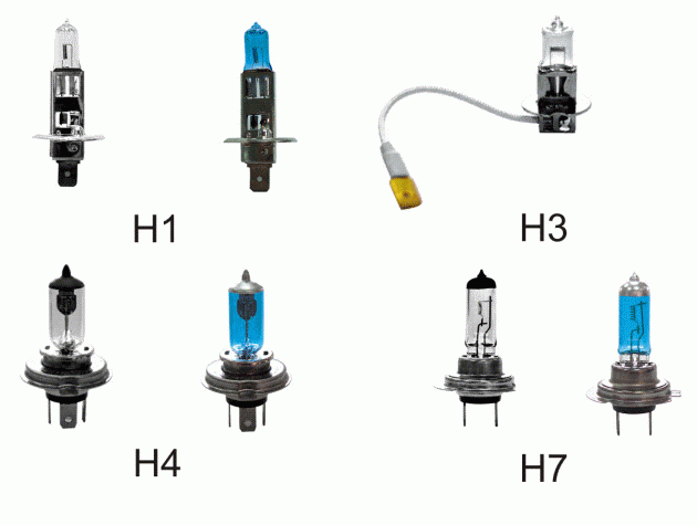 Лампы, применяемые в автомобиле «Калина-2»